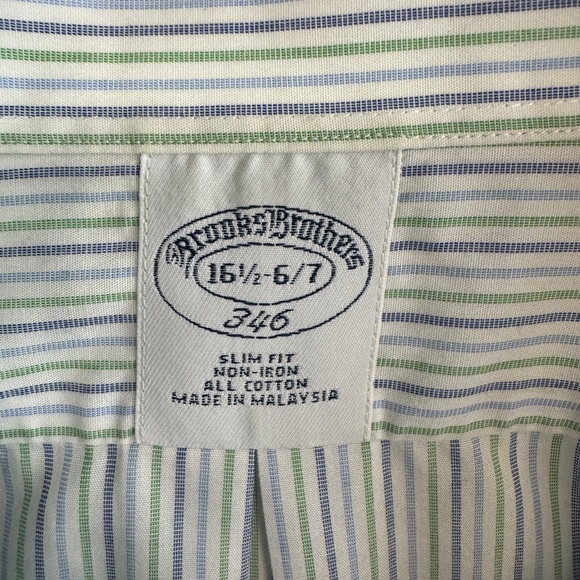 Brooks Brothers 346 striped long sleeve button up size 16.5 - 6/7 - Picture 3 of 5